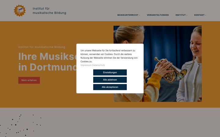 Screenshot of imbmusikbildung.de