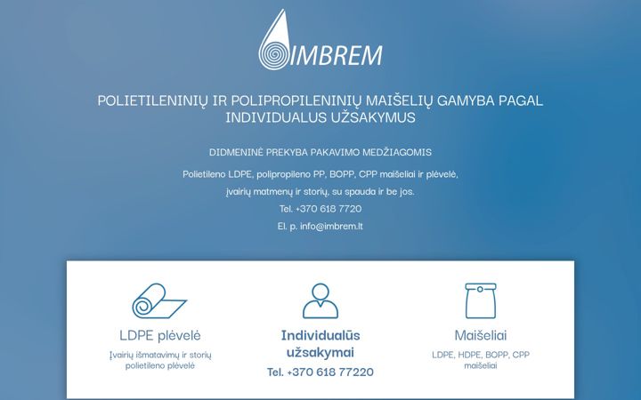 Posnetek zaslona imbrem.lt