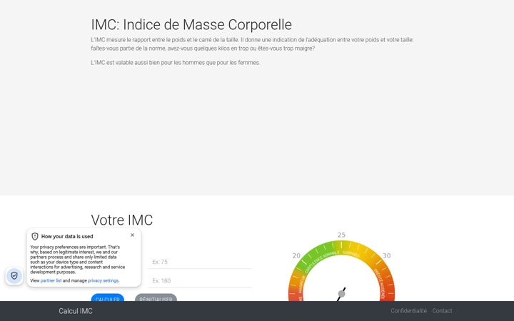 Screenshot of imc-calcul.net