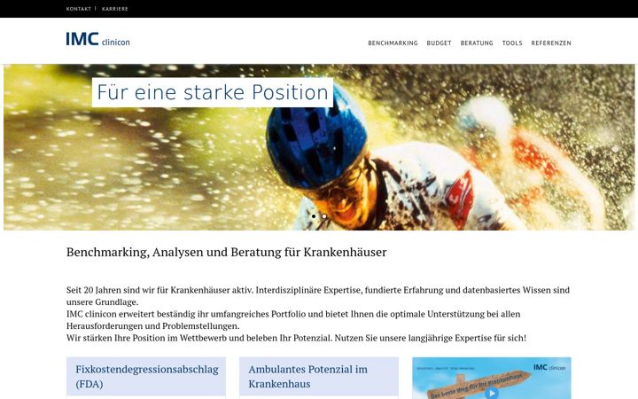 Screenshot of imc-clinicon.de