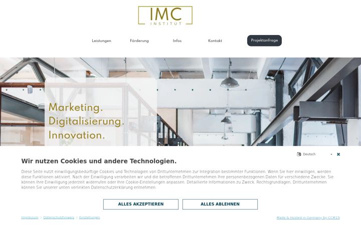Screenshot of imc-institut.de