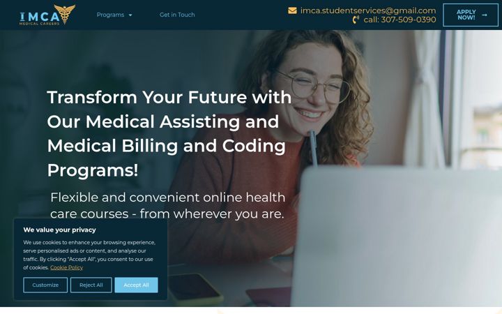 Screenshot of imca-edu.com