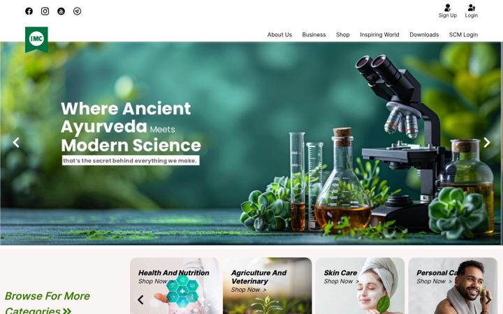 Screenshot of imcbusiness.com