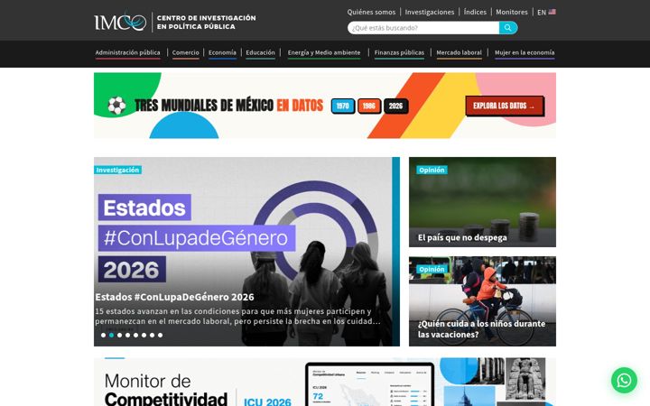 Screenshot of imco.org.mx