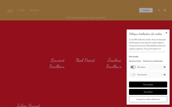 Screenshot of imcsintermaconnaisclubsarbacane.fr