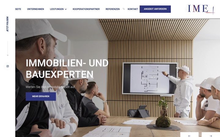 Screenshot ta' ime-estate.com