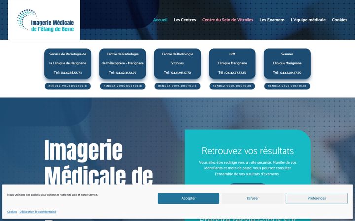 Screenshot of imeb-radiologie.fr