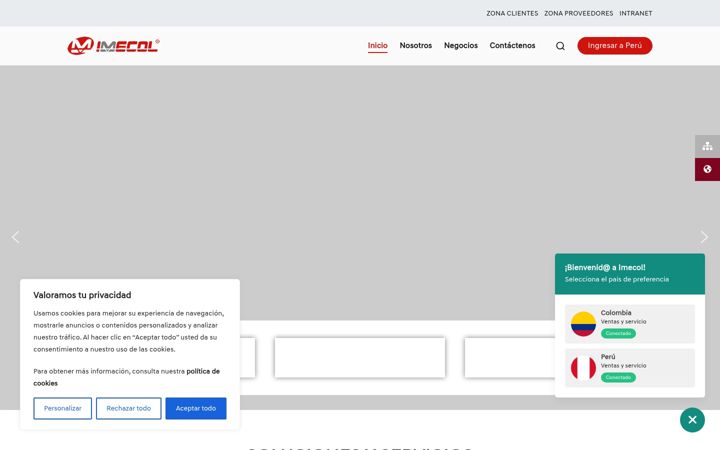 Ekrano kopija imecol.com