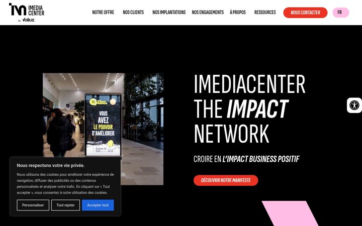 Screenshot of imediacenter.com