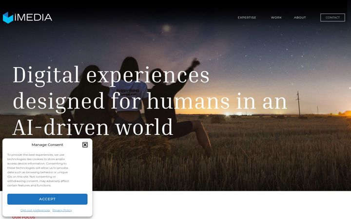 Screenshot of imediainc.com
