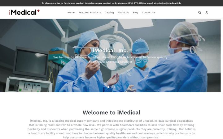 Screenshot of imedicalinc.com