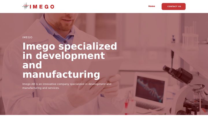 Screenshot of imego.com