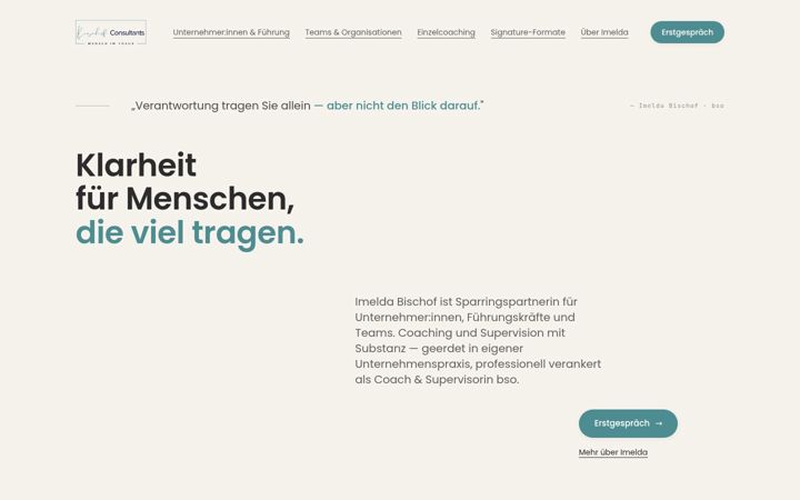 Screenshot of imeldabischof.ch
