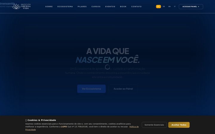 Screenshot of imensavida.com