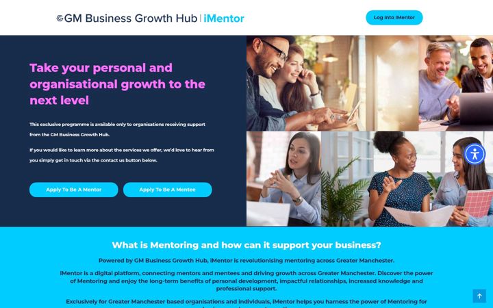 Screenshot of imentor.co.uk