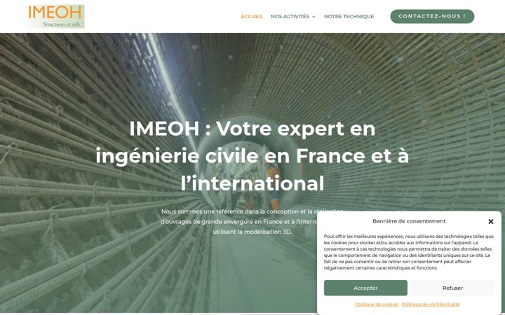 Screenshot of imeoh.com