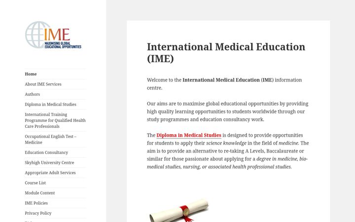 Screenshot of imeservices.co.uk