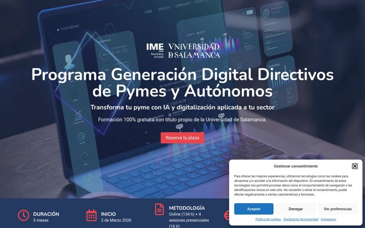 Screenshot of imeusal.eu