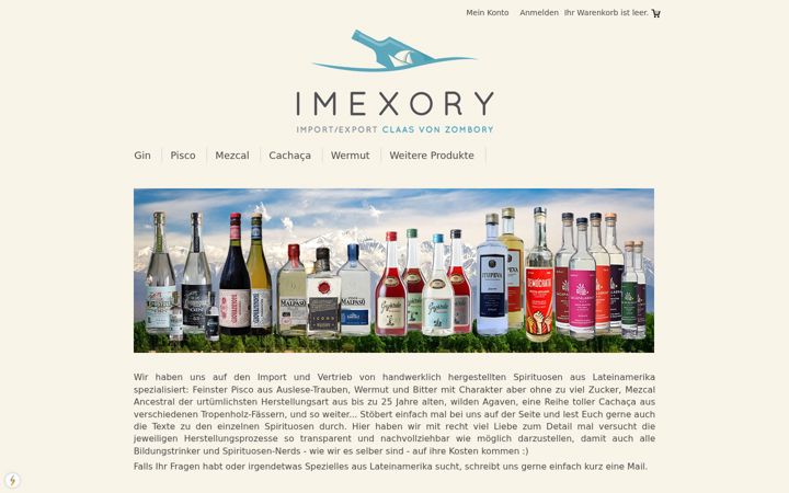 Screenshot of imexory.com