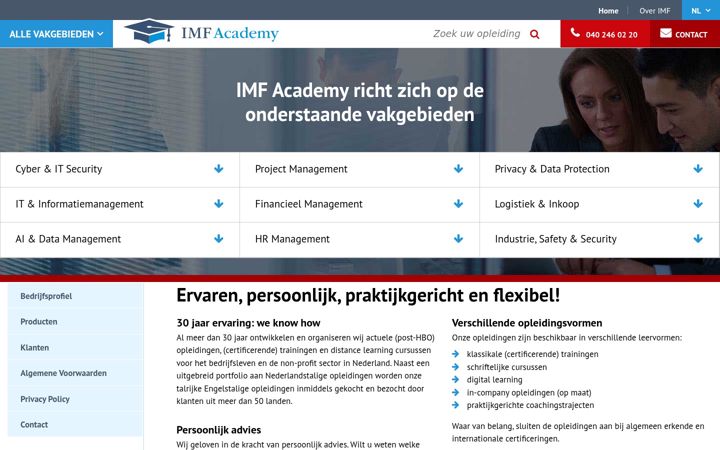 Captură de ecran a imf-online.com