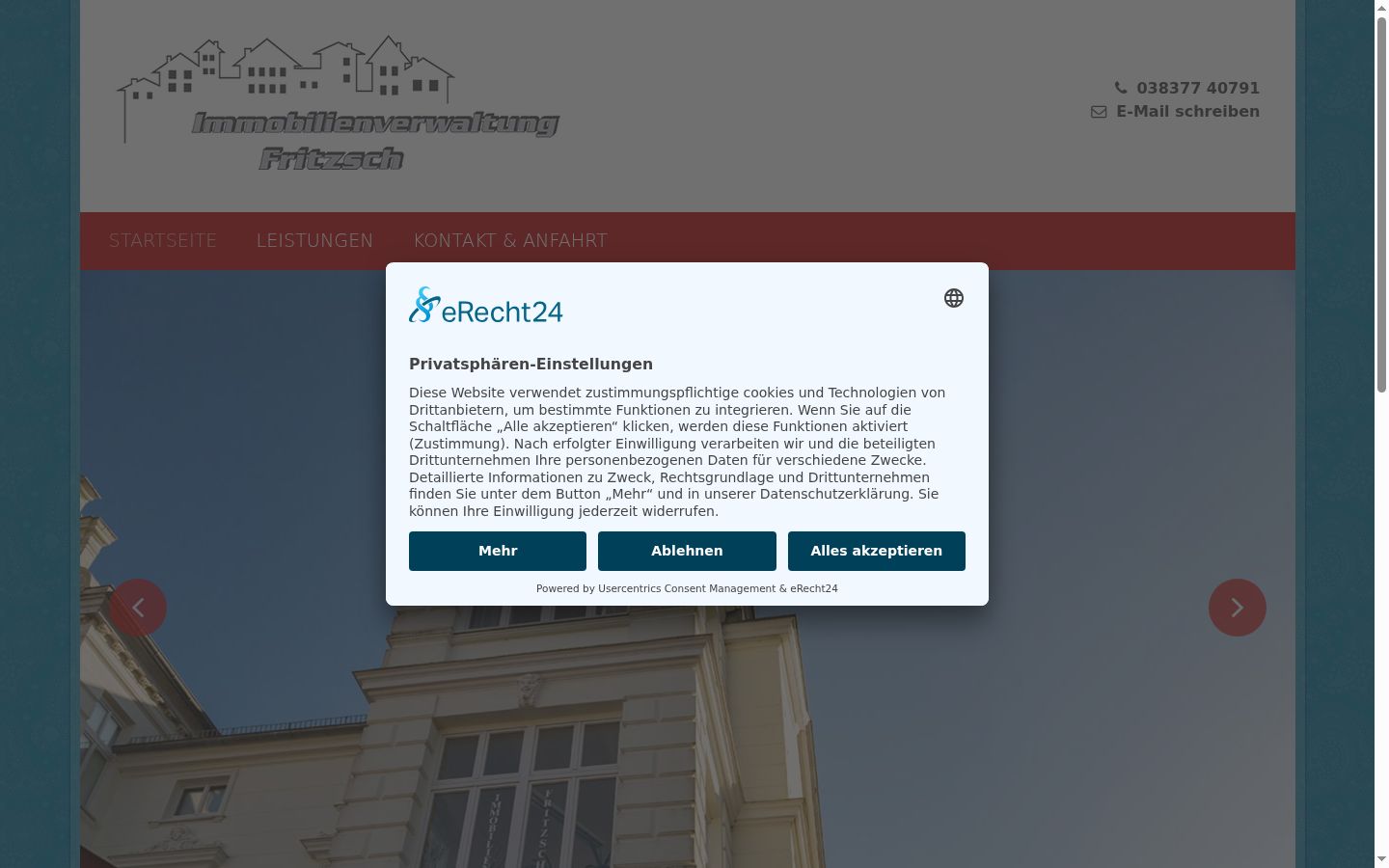 Capture d'écran de la bannière de consentement affichée avant toute interaction