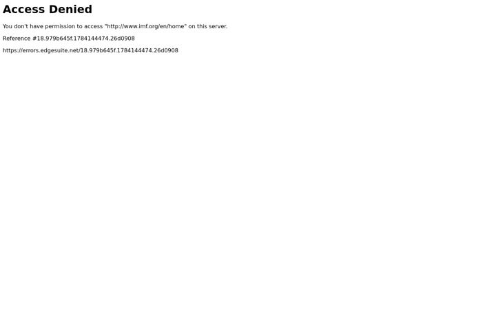 Screenshot van imf.org
