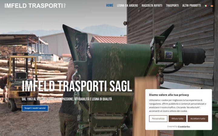 Screenshot of imfeldtrasporti.ch