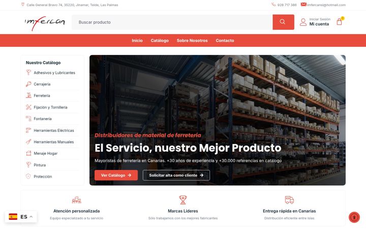 Captură de ecran a imfercan.com