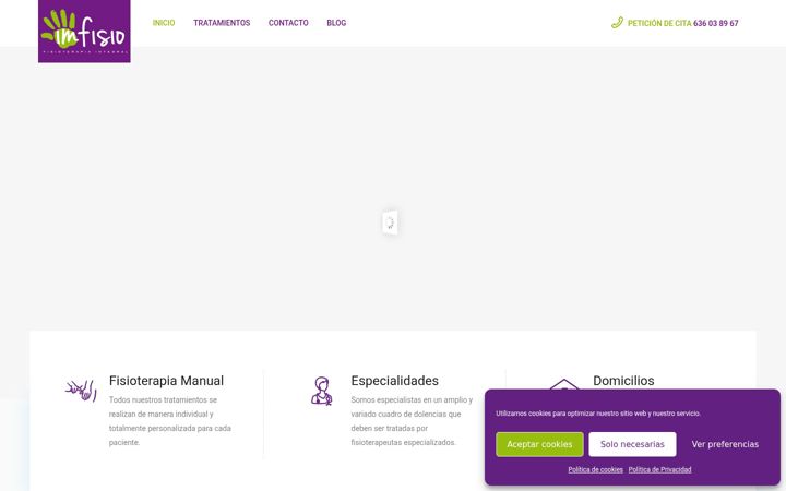 Captură de ecran a imfisio.com