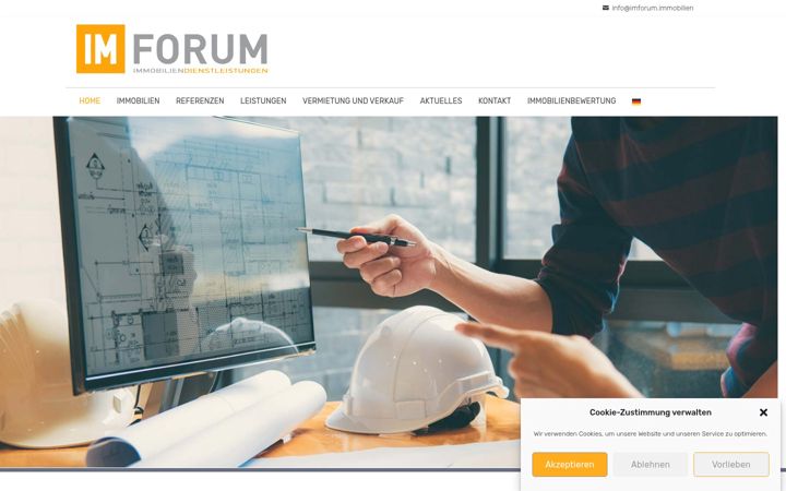 Screenshot of imforum.immobilien