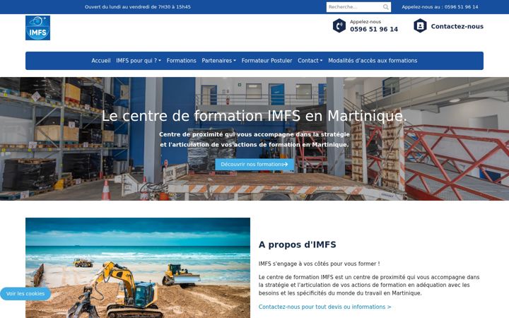 Screenshot of imfs-formation.fr