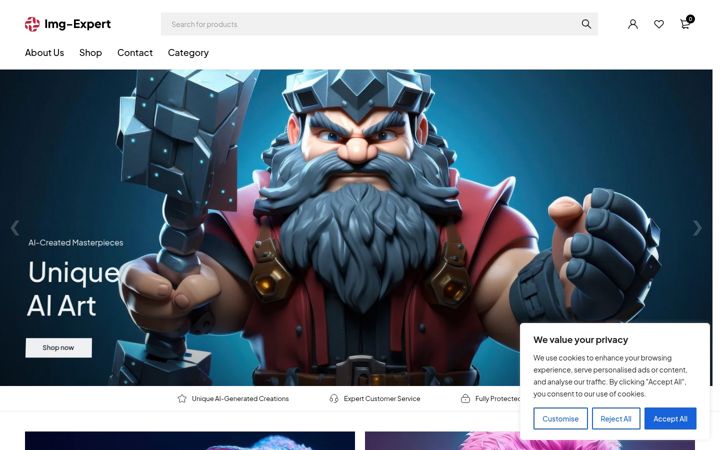 Captură de ecran a img-expert.com