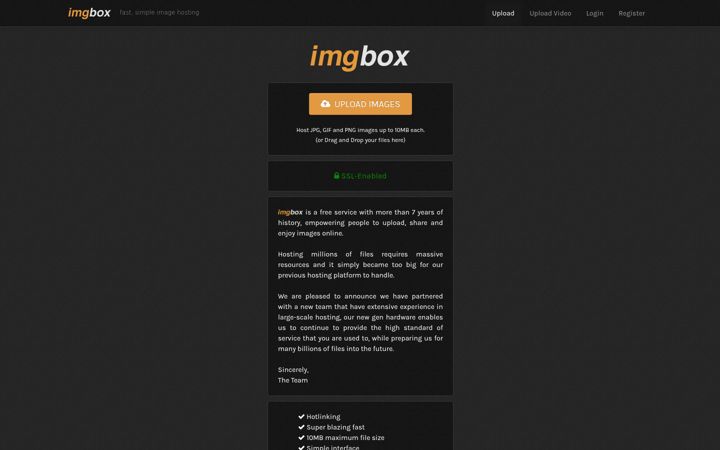 Capture d'écran de imgbox.com