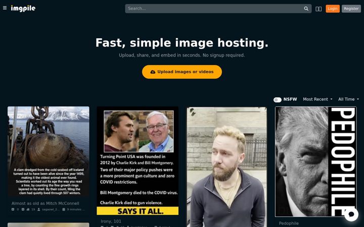 Screenshot of imgpile.com