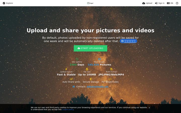 Screenshot of imgur.la