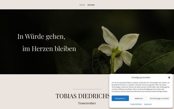 Screenshot of imherzenbleiben.de