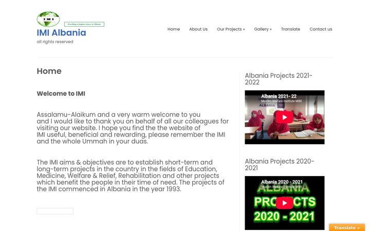 Screenshot of imialbania.org
