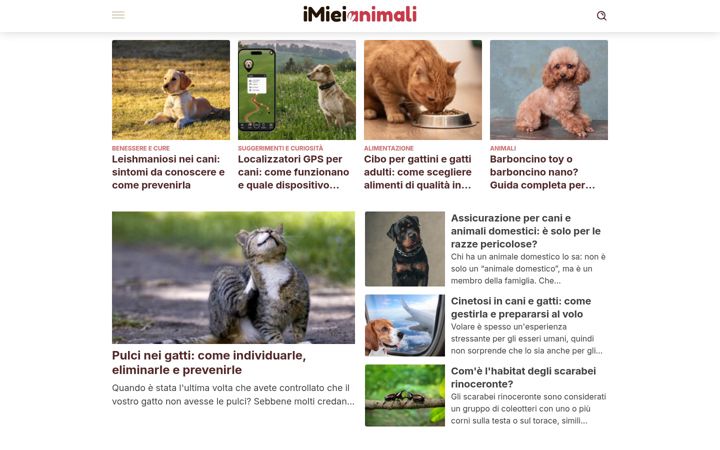 Screenshot of imieianimali.it