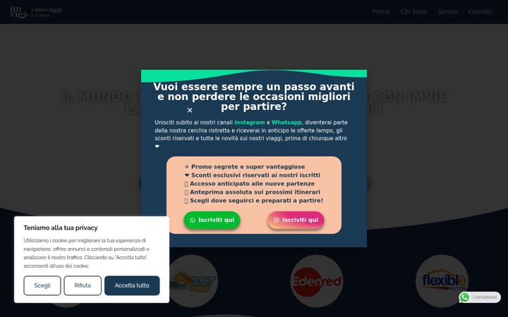 Screenshot of imieiviaggiineuropa.it