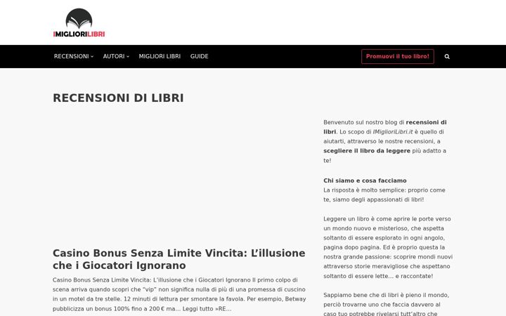 Screenshot of imigliorilibri.it