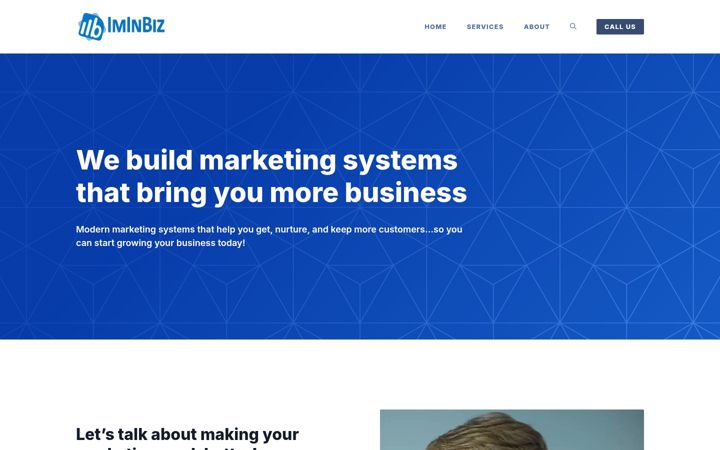 Screenshot of iminbizonline.com