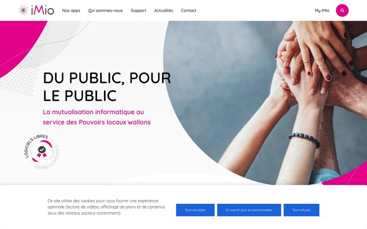 Screenshot of imio.be