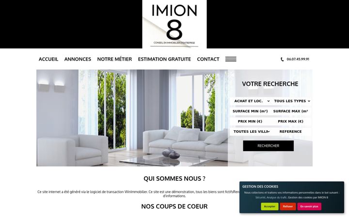 Screenshot of imion8.fr