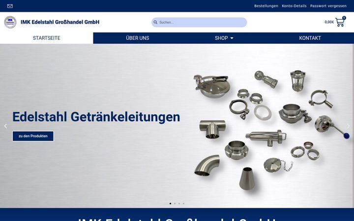 Screenshot of imk-edelstahlhandel.com