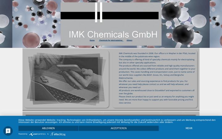 Screenshot of imkchemicals.de