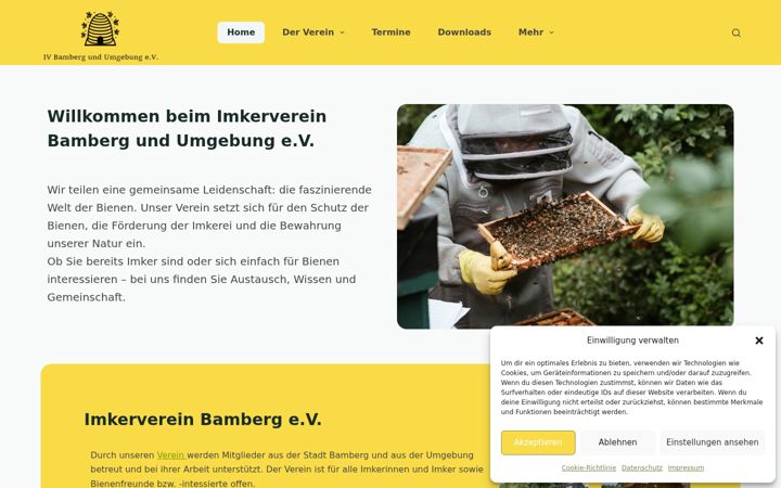 Screenshot of imker-bamberg.de