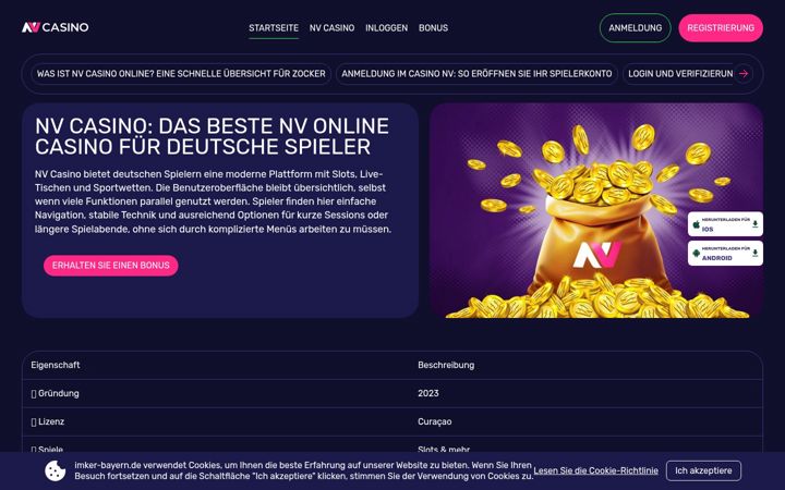 Screenshot of imker-bayern.de