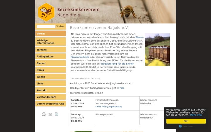 Screenshot of imker-nagold.de