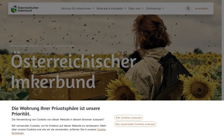 Screenshot of imkerbund.at