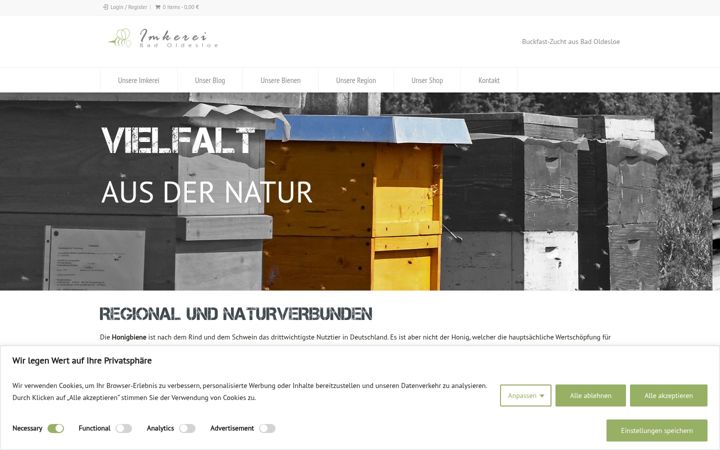 Screenshot of imkerei-bad-oldesloe.de